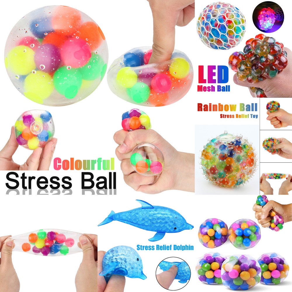 AntiStress Fidget Color Sensory Toy Office Stress Ball Pressure Ball Stress  Reliever Happy Sensory T | Shopee Philippines