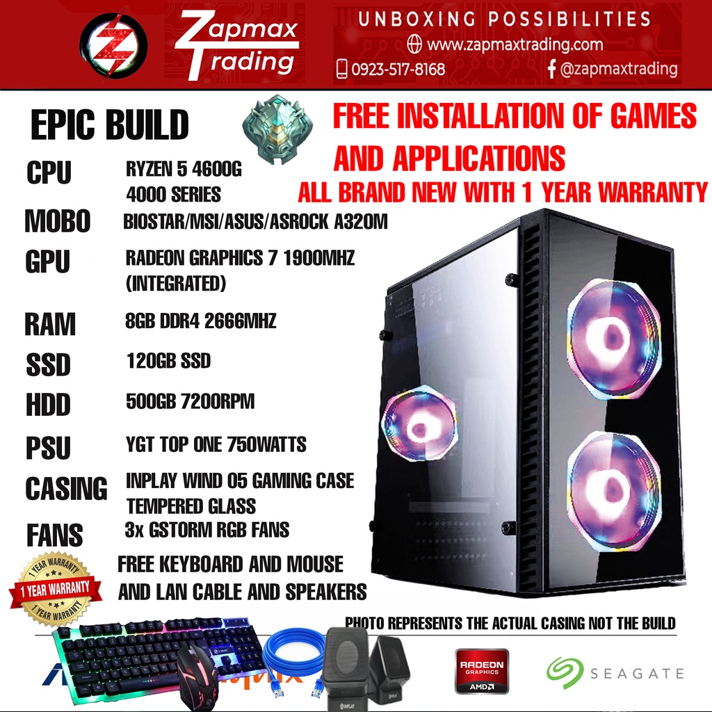 amd-ryzen-5-4600g-build-brand-new-gaming-desktop-computer-with