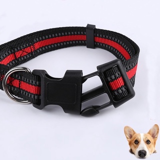 2021 Hot SALE Soft Adjustable Nylon Stripes Heavy Duty Dog Collar Multiple Sizes for ADULT DOGS CATS #9