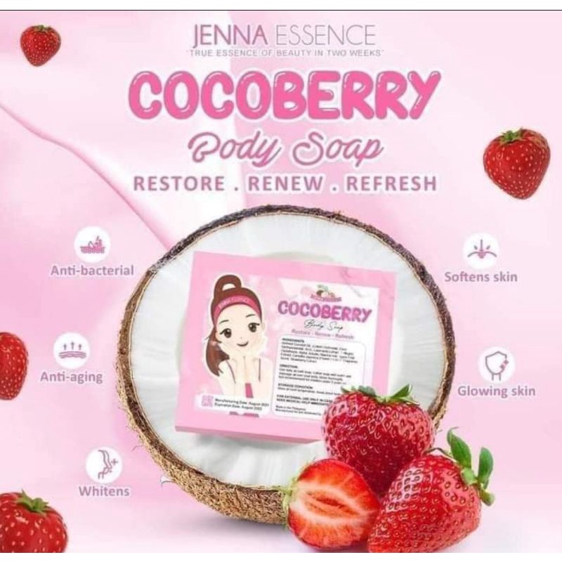 COD Jenna Essence Cocoberry Body Soap｜1 cut bar｜DEFORMED Bar Soap