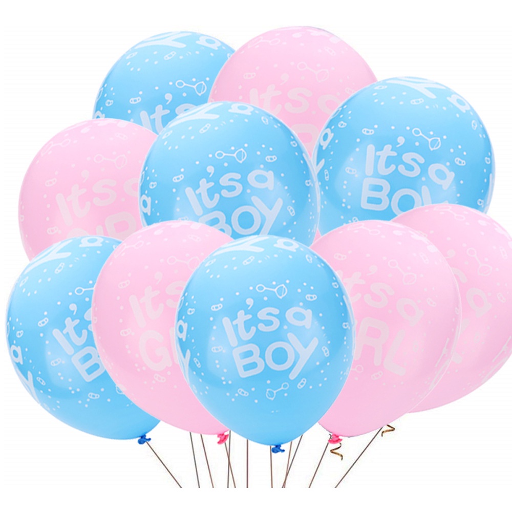 12inch Gender Reveal Party Decorations Pink Blue Latex Balloon Baby