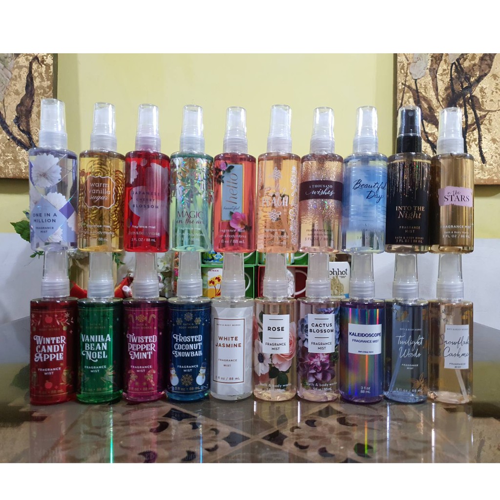 US Original Bath and Body Works Travel Size Fragrance Mist 88ml/3oz