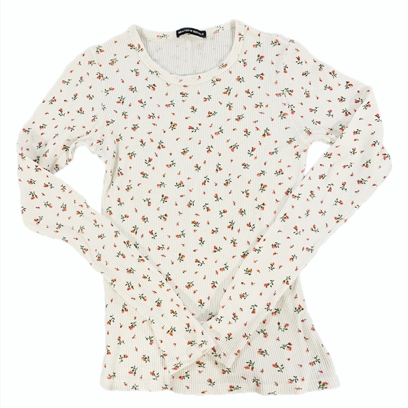Brandy Melville floral thermal tshirt