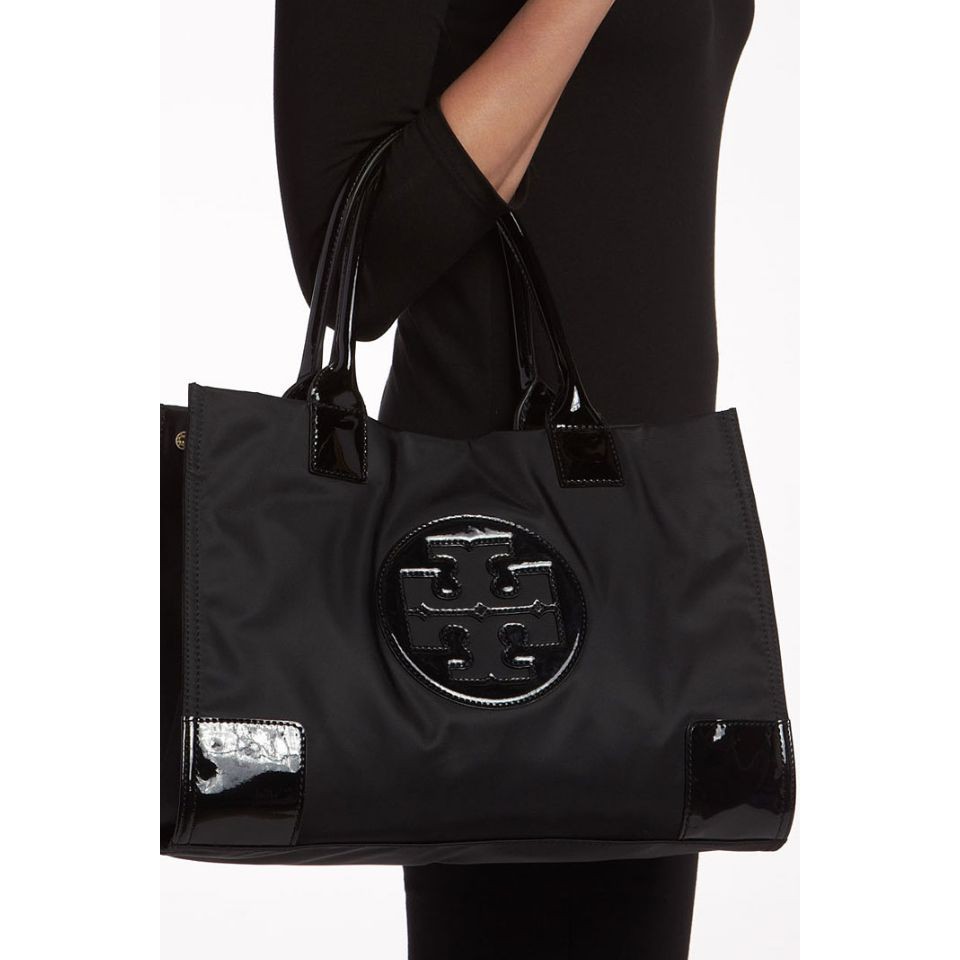 tory burch ella nylon tote black