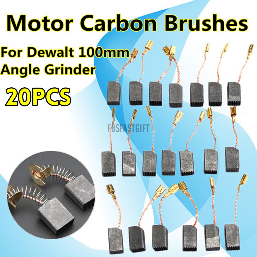 10Pcs Graphite Copper Motor Carbon Brushes Kit For 100mm Angle Grinder 6*8*_dr 