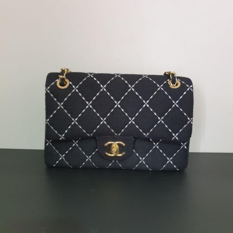 Chanel denim double flap sling bag Preloved bag fr korea japan