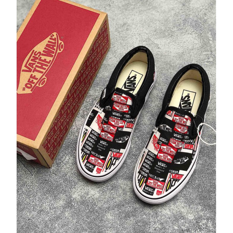 vans slip on label mix