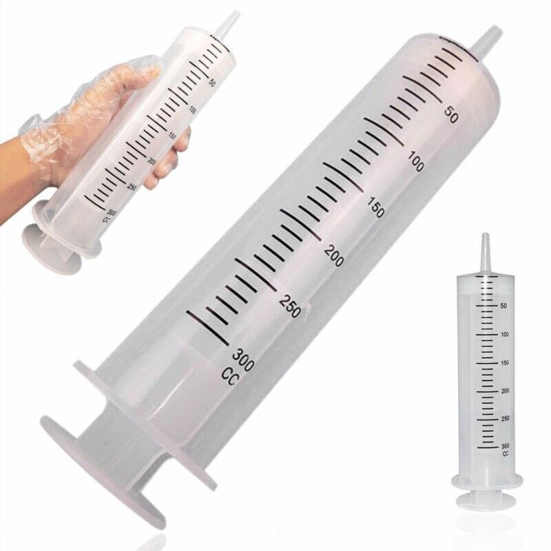 1pcs 300ML large plastic syringe capacity syringe transparent reusable ...