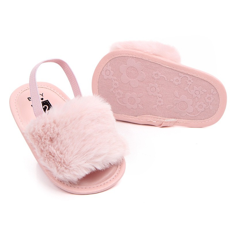 baby girl fluffy sandals