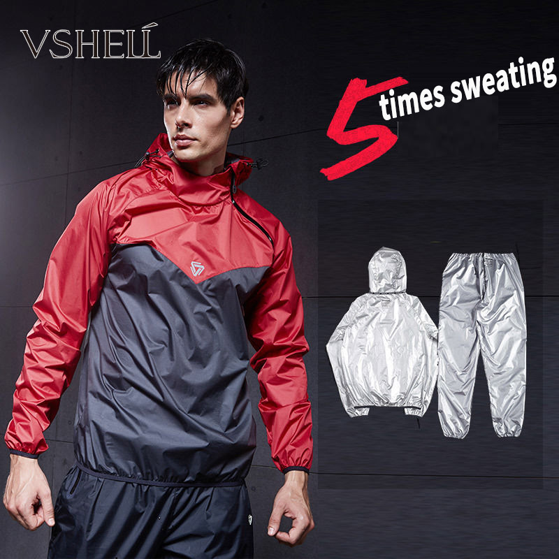 VSHELL]❤Ready Stock❤Fitness Loss Weight Sauna Suit for Men Jacket Suit  Tracksuit Running Exercise Gym Thin Sweat Suit | Shopee Philippines