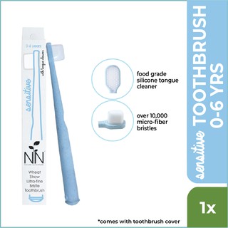 Nature to Nurture Wheat Straw Ultra-fine Bristle Toothbrush 0-6 yrs old, Blue #1