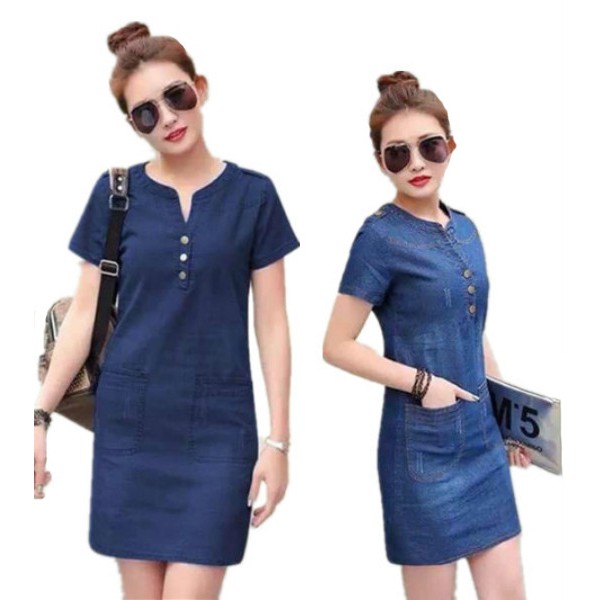 denim dress shopee