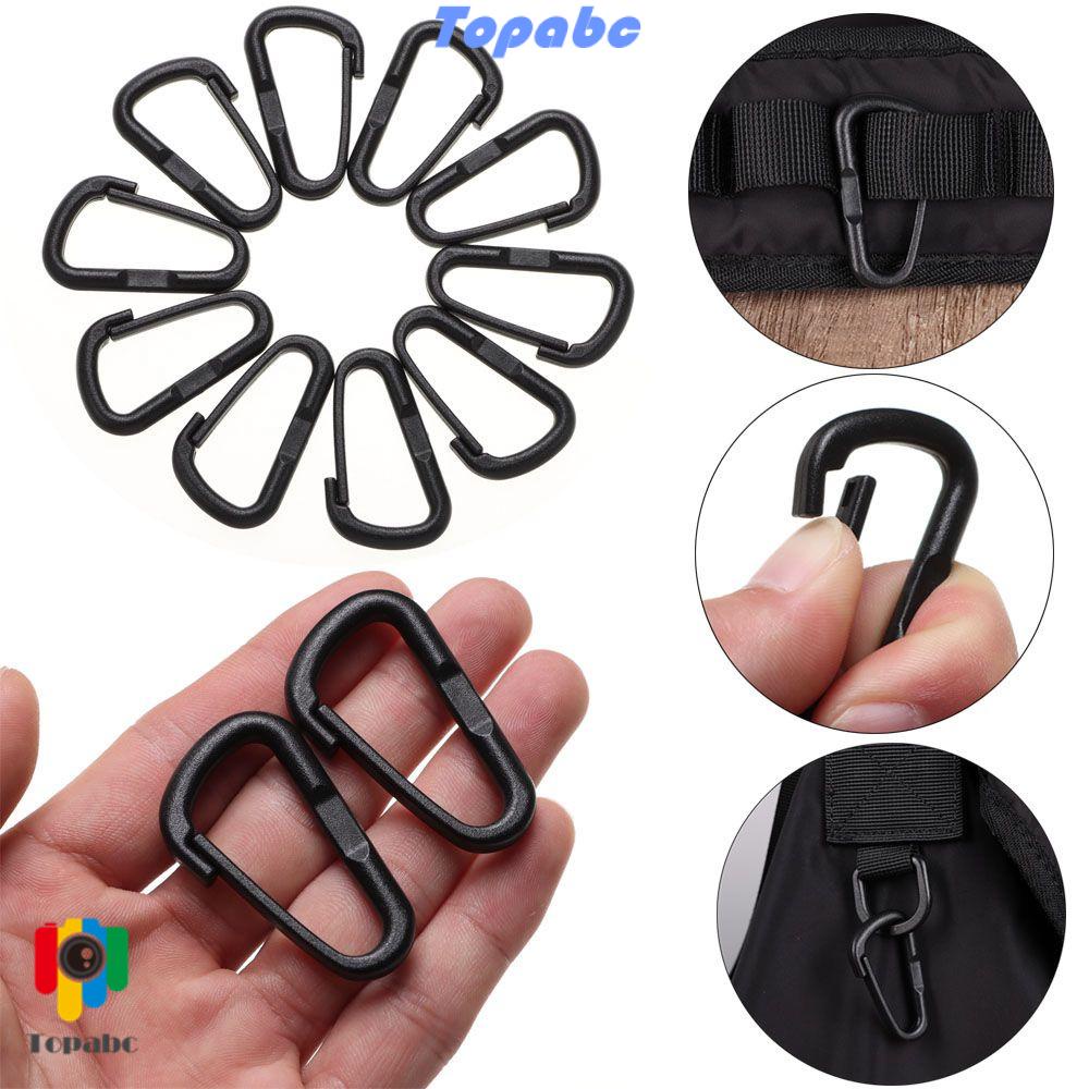 Fityle 12pcs Round Circle Carabiner Spring Snap Hook Clip Keychain Camping Hiking