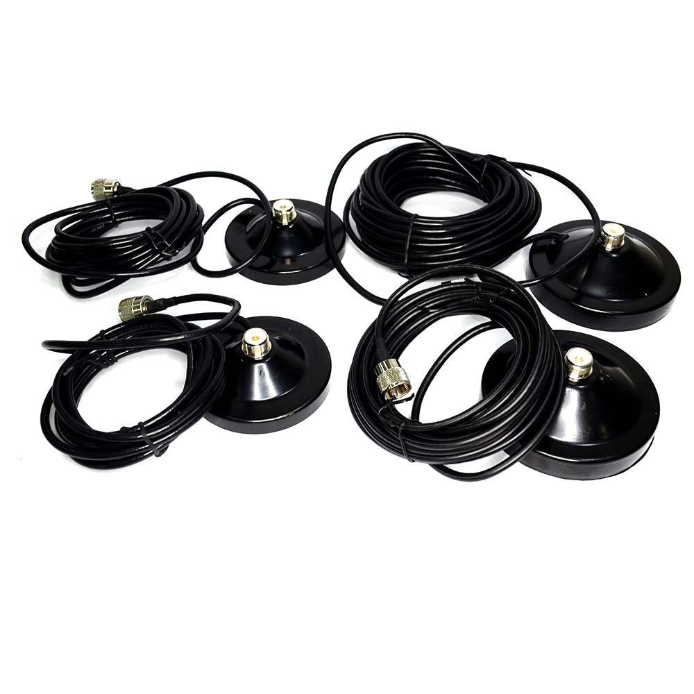 Lot De 5 Supports Magnétiques NMO Avec Prise PL259 - Pour Radio Mobile NX-3820, NX-5800, Etc.