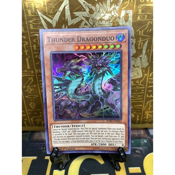 Yu-Gi-Oh! Thunder Dragonduo - Carta Super Rara De Soul Fusion - Edición Ilimitada SOFU-EN022