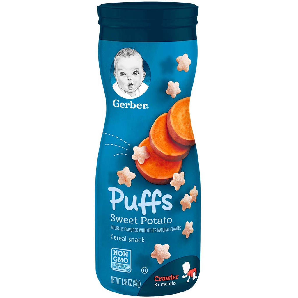 【Philippine cod】 GERBER PUFFS CEREAL SNACKS (SWEET POTATO). IMPORTED FROM THE USA.
