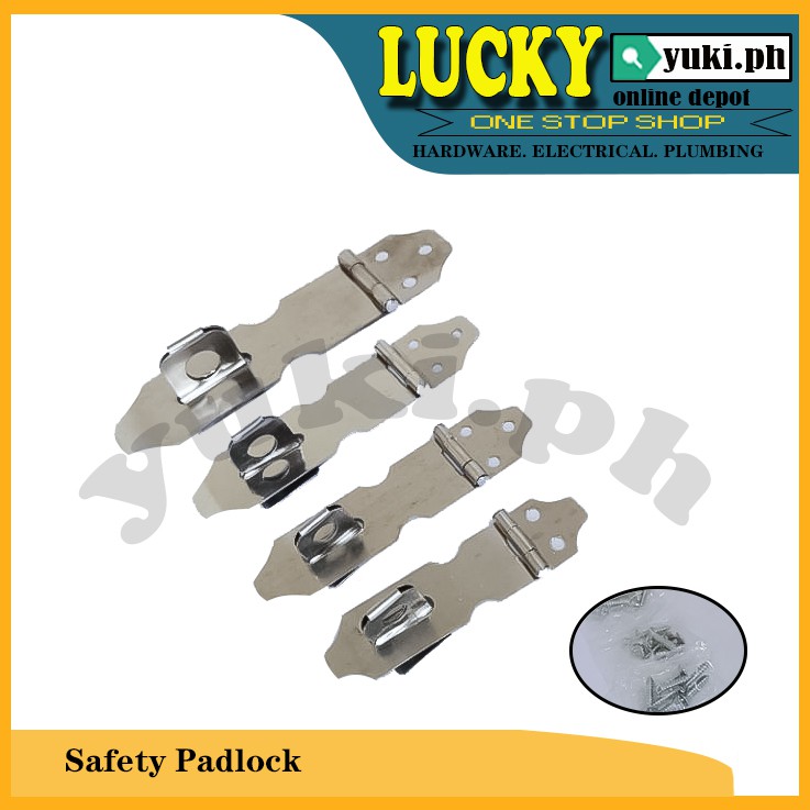 SAFETY PADLOCK LATCH HASP STAPLE (Sizes 2"/ 2.5" / 3"/ 4" ) 12PCS/PER