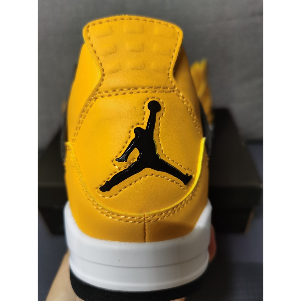 Air Jordan 4 AJ4 Yellow Lightning basketball shoes men's shoes | Shopee  Philippines