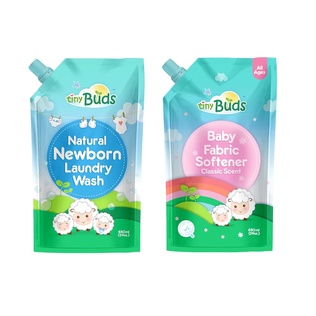 Tiny Buds Newborn Laundry Liquid Refill & Fabric Softener (850ml