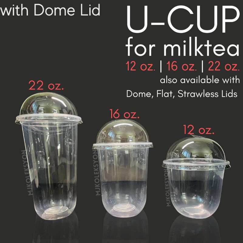 50pcs Plastic Ucup With Lid Set For Milktea Frappe Ice Coffee 95mm Shopee Philippines