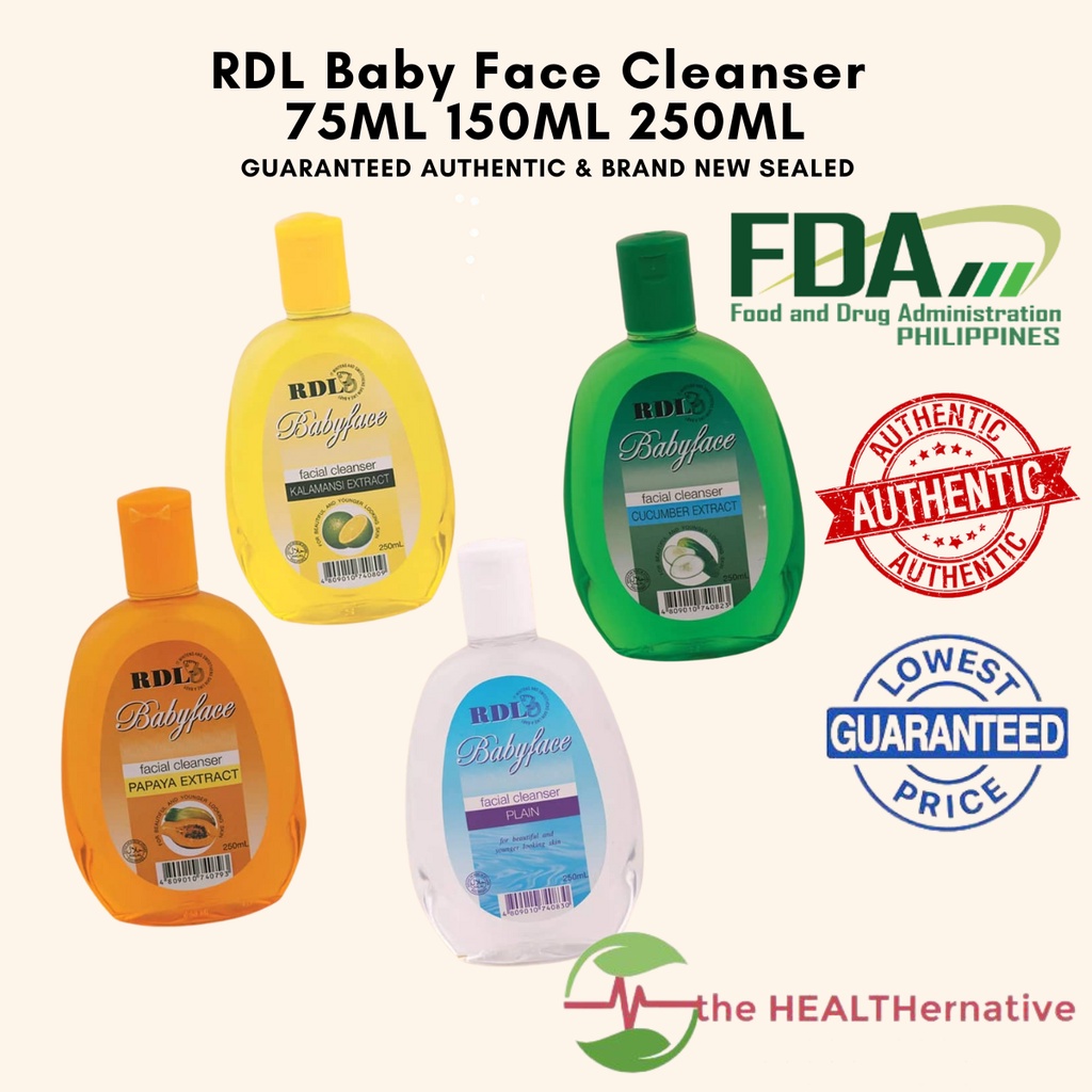 ORIGINAL RDL Baby Face Cleanser Cucumber Extract/Papaya Extract 75ML 150ML 250ML