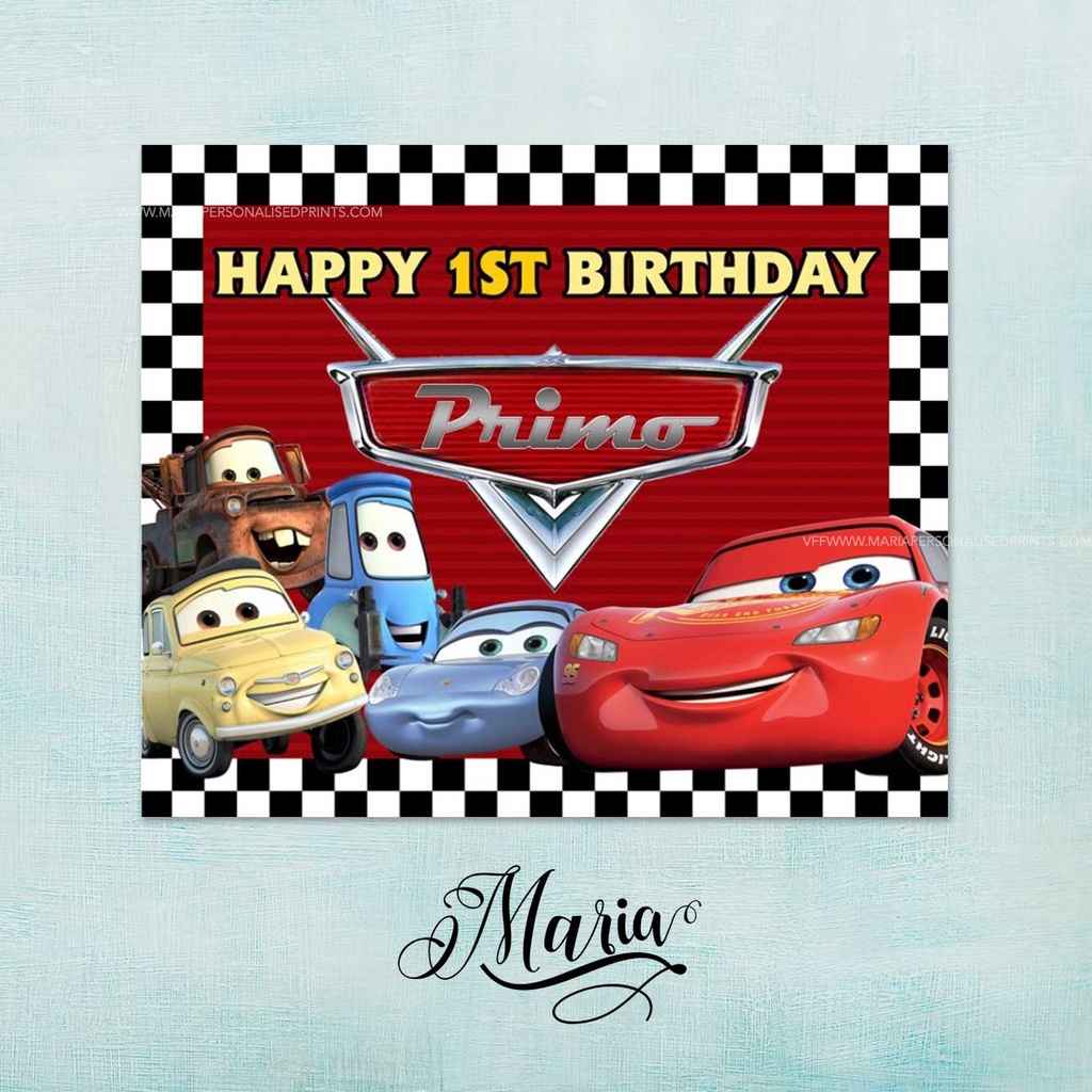 The Cars Personalized Birthday Banner | Shopee Philippines