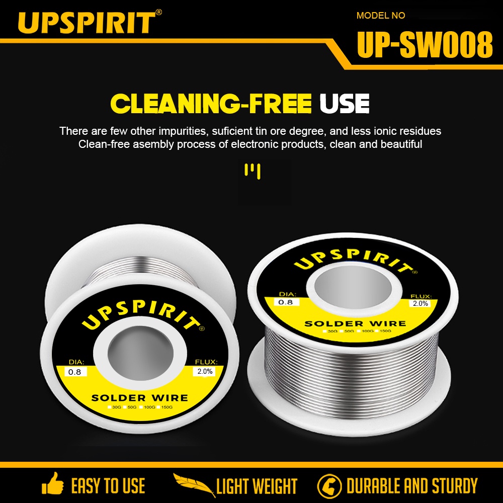 UPSPIRIT Soldering Lead Soldering Wire 0.8mm Diameter Quick Low Melting