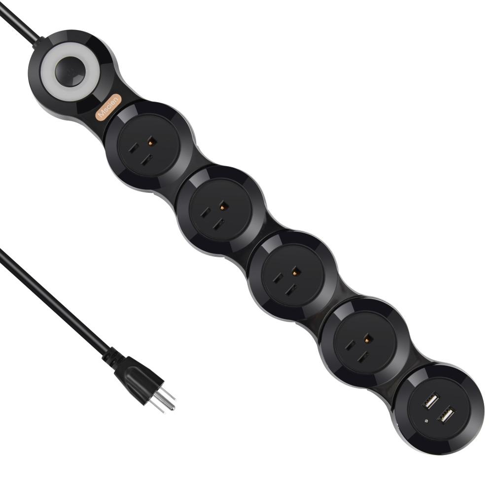 C!yMultiple Power Strip Us Electrical Plug Socket 4 Way Outlets Dual