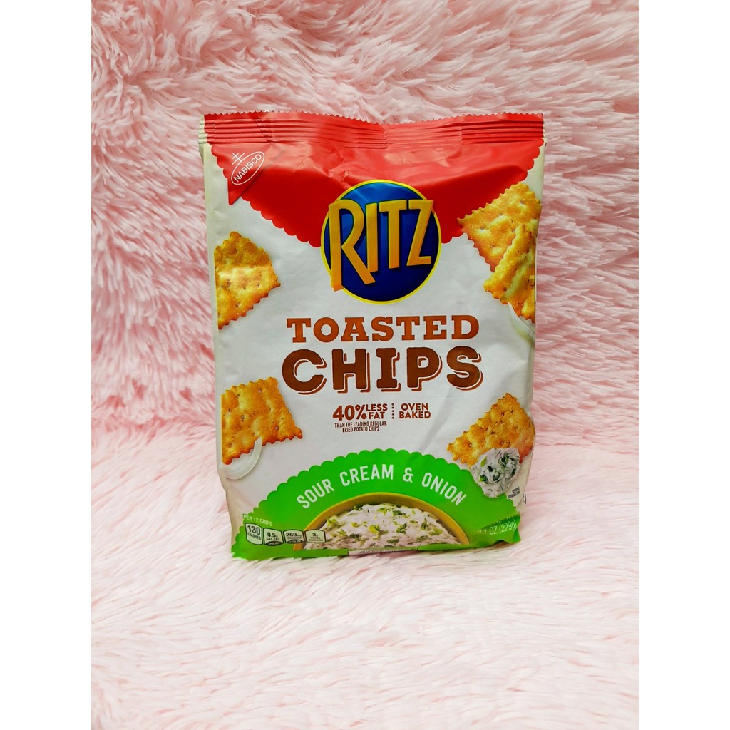 Nabisco Ritz Toasted Chips (40 Less Fat) Sour Cream & Onion 229g