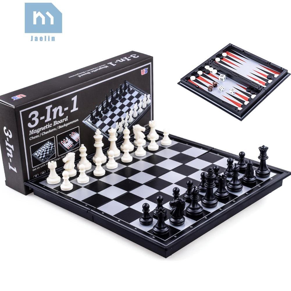 Jae3 In 1 Checkers Board Games Folding Chess Party Fun Entertainment Toy Set Shopee Philippines