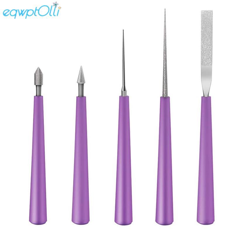 5PCS Bead Reamer Set Diamond Tipped Bead Reamer Beading Hole Enlarger Tool for Glass Plastic Metal Wood Beads