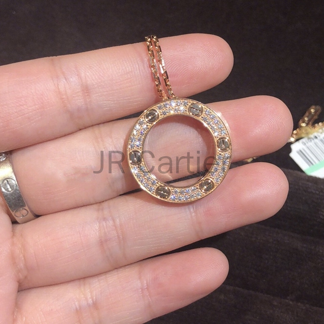 21 New Love Necklace Diamond Paved White Gold Diamonds Can Choose Box Shopee Philippines