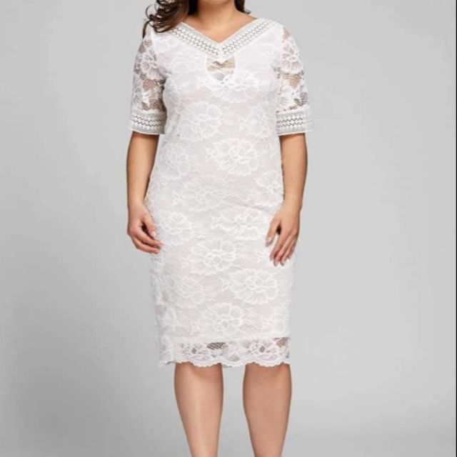 plus size white evening dress