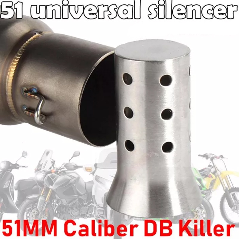 ASTRONT Universal Stainless Steel 51mm Exhaust Pipe Muffler DB Killer 