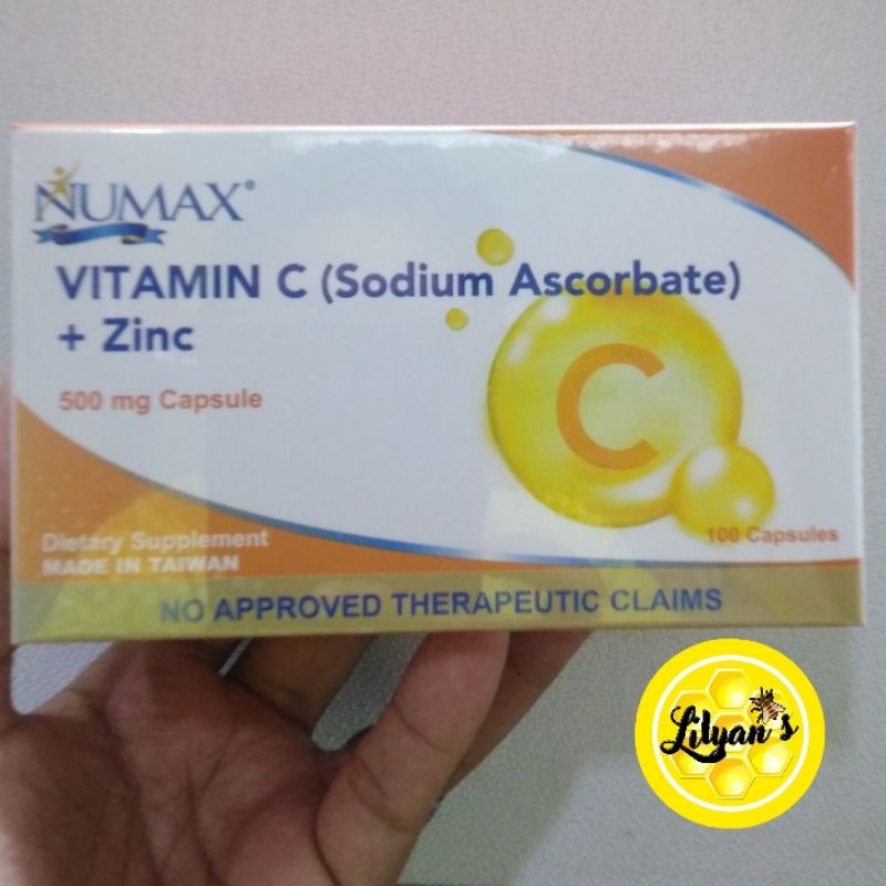Numax Vitamin C (Sodium Ascorbate) + Zinc 500mg Shopee Philippines