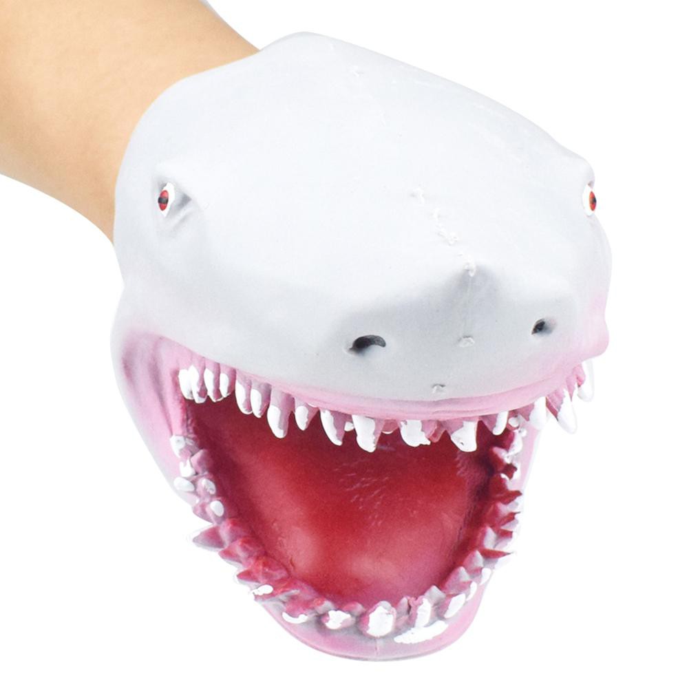 Soft vinyl TPR crocodile hand puppet animal head hand puppets kids Toys gift ~S 