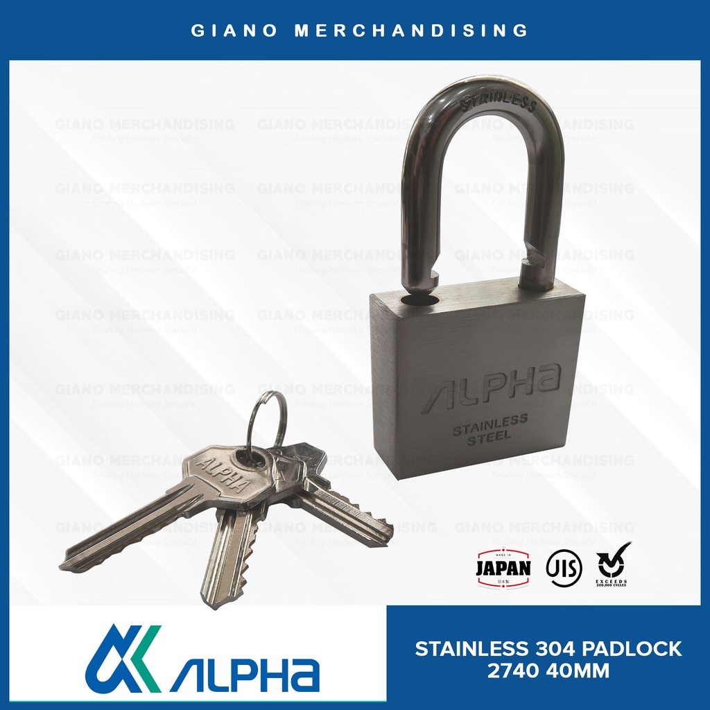 Alpha Stainless 304 Padlock 274040mm Shopee Philippines