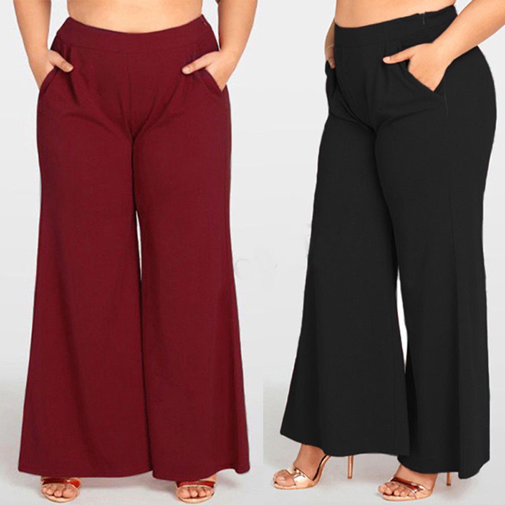 high waisted red flare pants