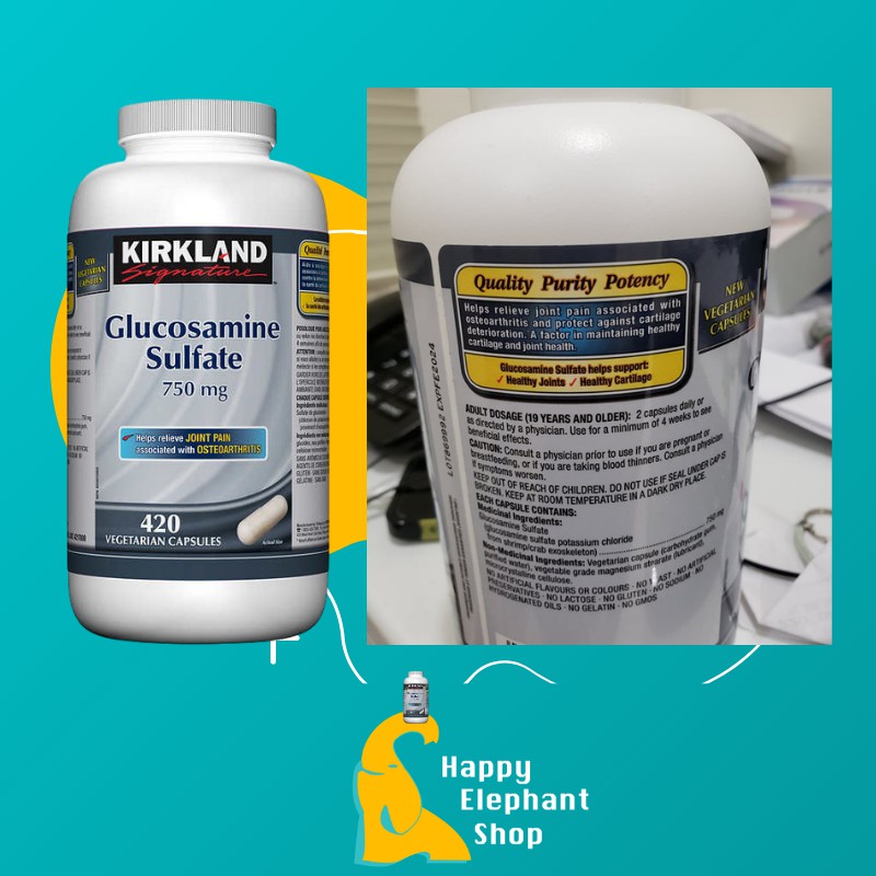 Kirkland Signature Glucosamine Sulfate 750 mg 420 vegetarian capsules