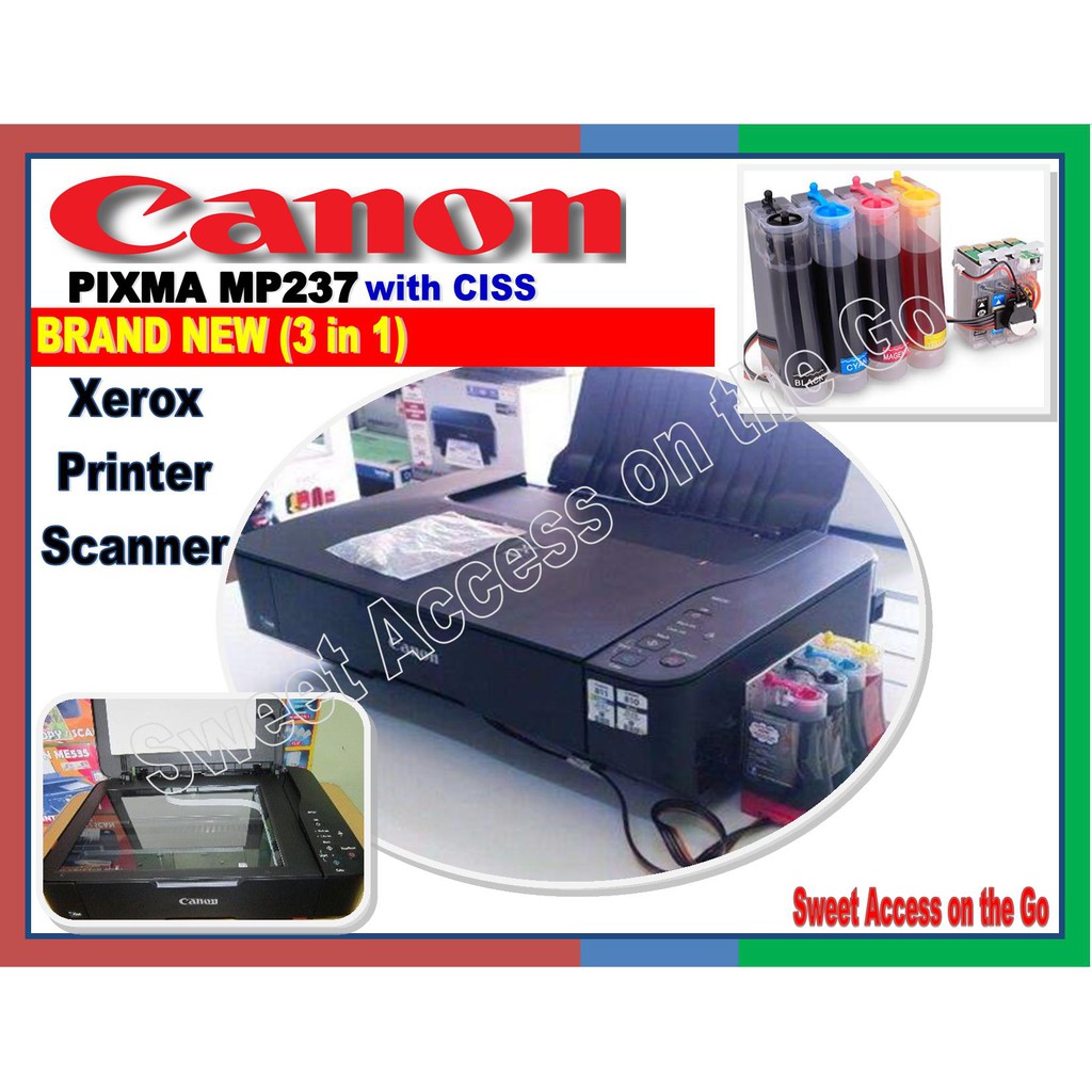 Canon Pixma MP237 with CISS Ready Printer, Scanner, Copier ...