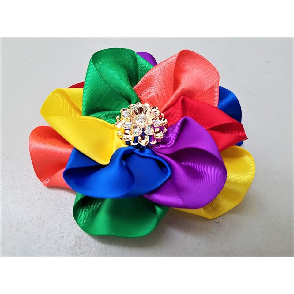 Cod Rainbow Brite Inspired Hair Bow Hair Accessories Shopee