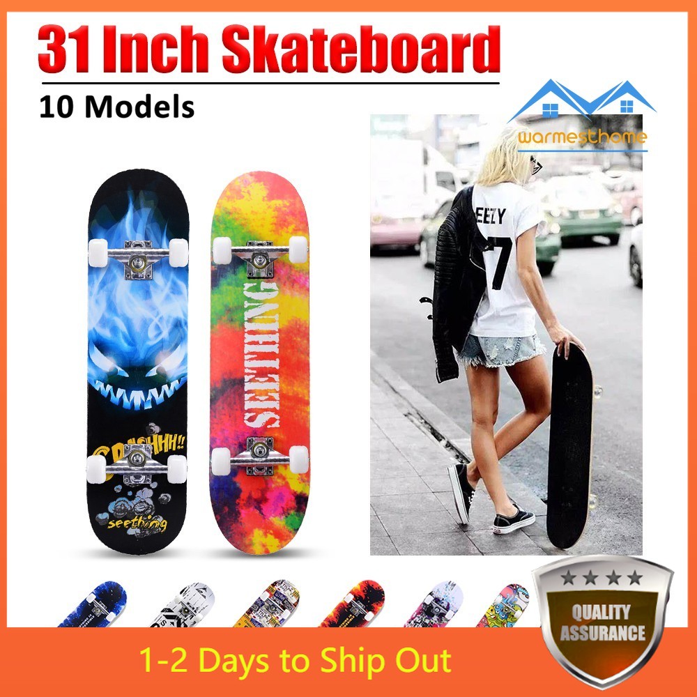 〖New Arrival/COD〗 31inch Skateboard Complete Longboard Double Foot