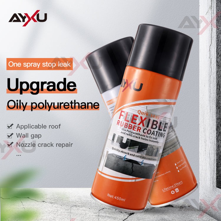 Original AYXU Quick Seal Flexible Rubber Coating,Waterproof spray