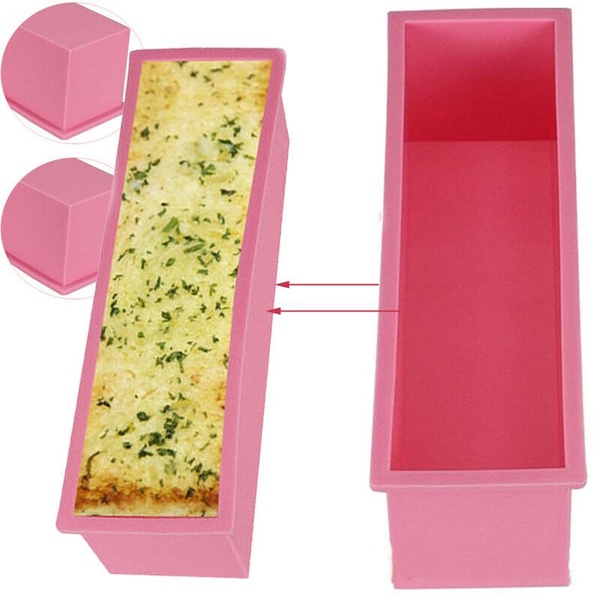 2Pcs Silicone Soap Mold Box DIY Tools Toast Loaf Moulds Loaf Bread Molds Soap Making Tool