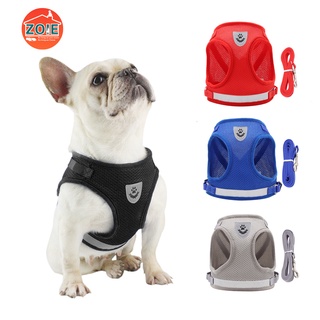Pet Harness with Leash Dog Cat Adjustable Reflective Harness, Dog Harness Vest with Rope Dog Leash