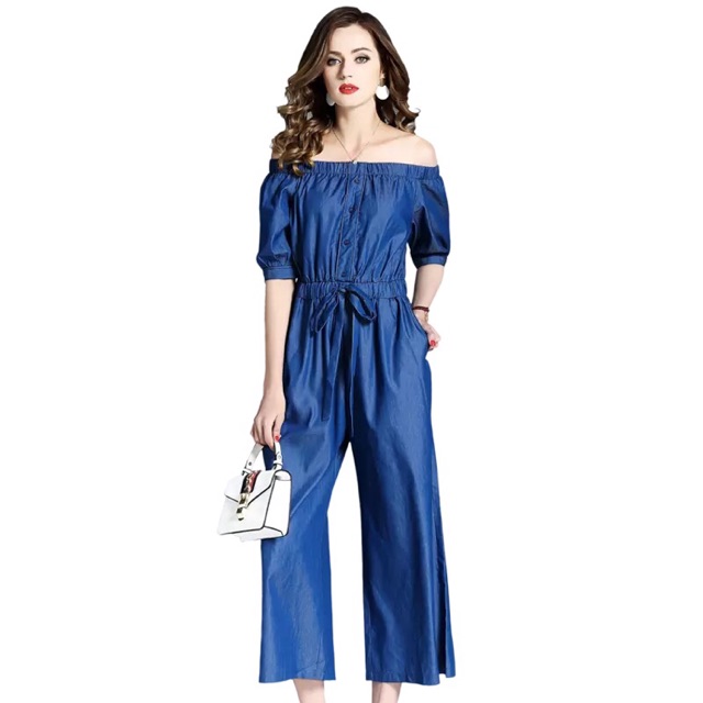 jumper pants with off shoulder