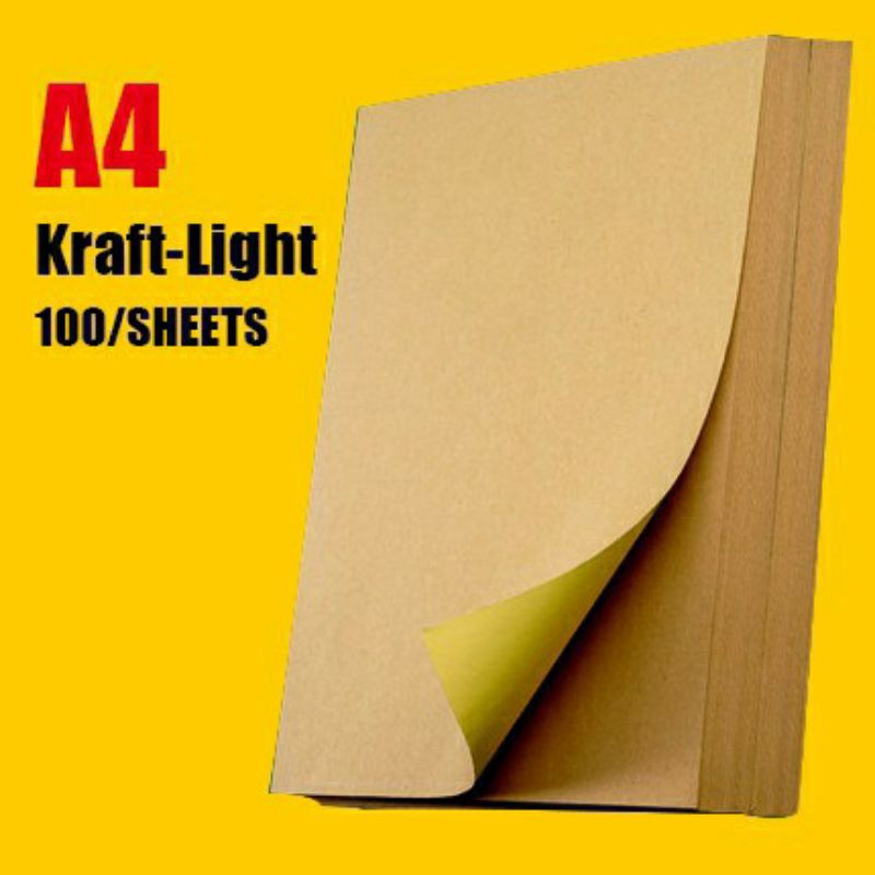 10 Pcs Dark Kraft Sticker Paper A4 Size 105gsm Shopee Philippines