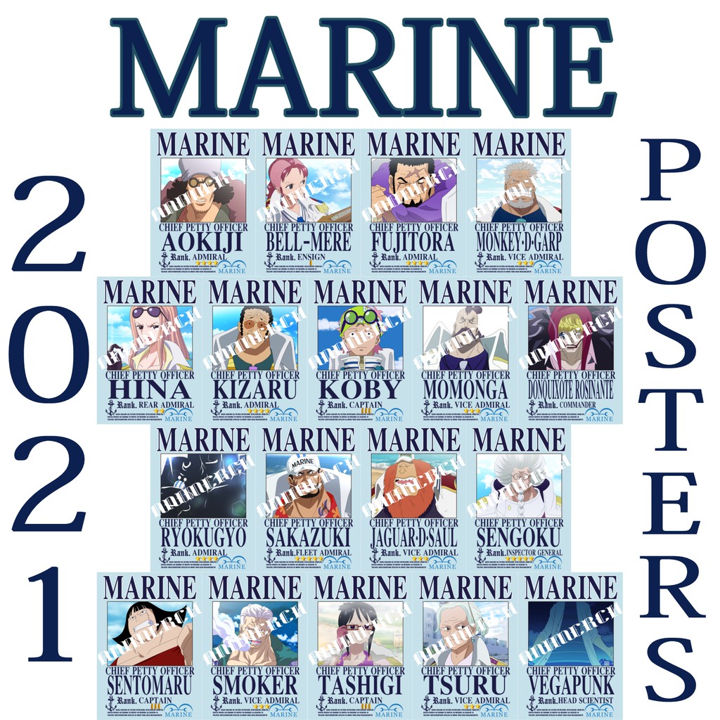 One Piece Individual Marine Posters Shopee Philippines