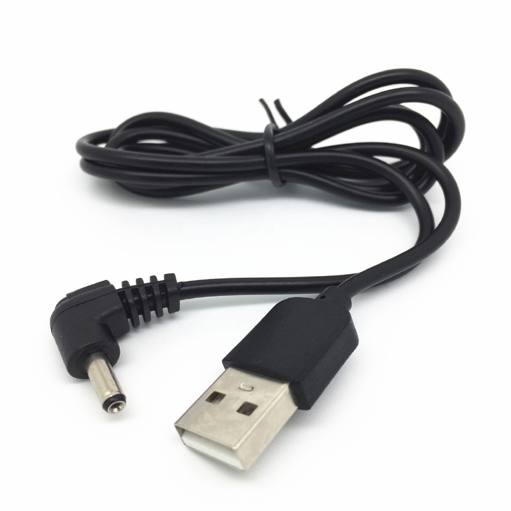 White/black 90 Angle PC USB Male To 5V DC 3.5mm X 1.35mm Barrel ...