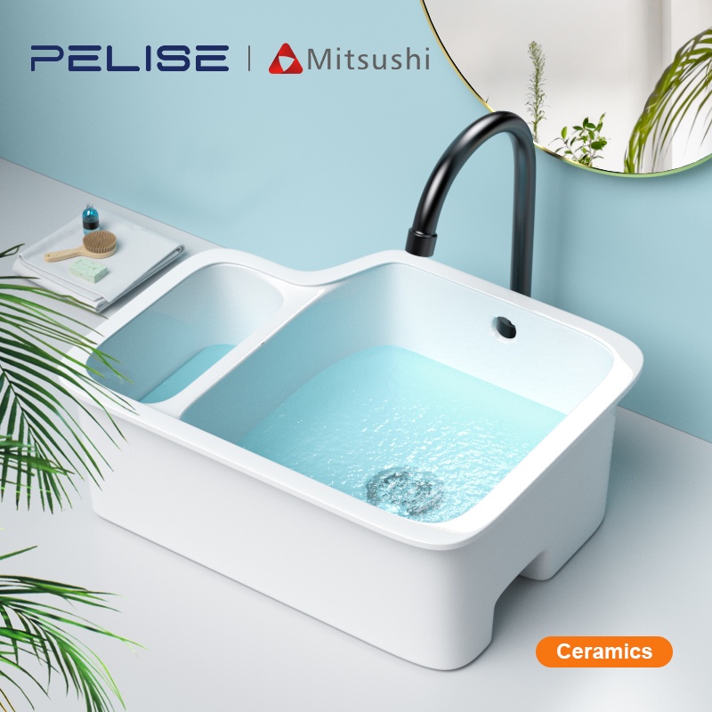 Pelise by Mitsushi Bathroom Lavatory Basin Ceramic Basin Sink European